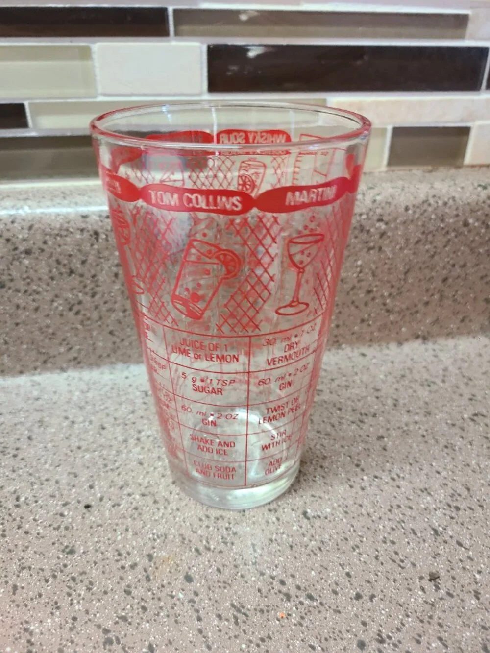 VTG Irvinware Cocktail Maker Glass 24oz MCM Decor Kitchen Bar USA Drink Recipes